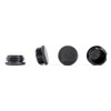 37mm Plastic End Caps, Black Round Tube Inserts, Pack of