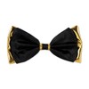 Black and Gold Fabric Bow Tie