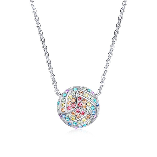 Sports Baseball Soccer Volleyball Necklace Gifts,Basketball Football Tennis Necklaces Jewelry