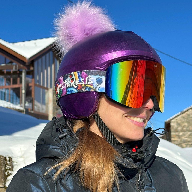 COOLCASC Universal Helmet Cover - Exclusive Metallic Purple Model with