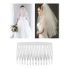 Lawie 20 Pack Clear Small Plastic Hair Side Comb With