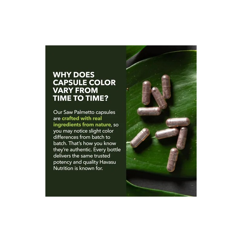 Havasu Nutrition Saw Palmetto 500mg 100 Cápsulas Vegan