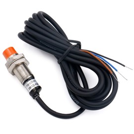 Heschen M12 Inductive Proximity Sensor Switch PR12-4DP Cylindrical Type Detector 4mm DC12-24V 3-Wire PNP NO(Normally Open) CE