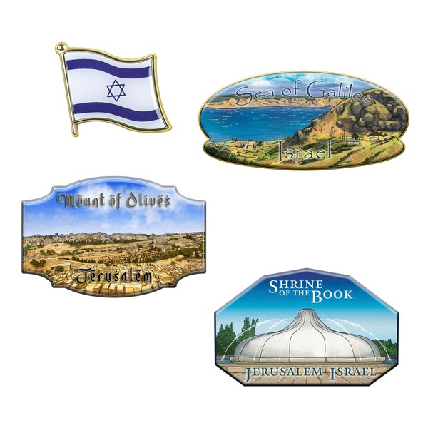 Collectible Novelty Israel Pin Bundle Collection for Backpack, Scarf -