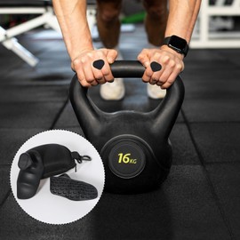 HJZHII Rubber Gym Grips, Fingerless Gym Grips Women Wen Workout Weight Lifting Gloves with Storage Bag No Slip Hand Palm Protection Wrist Training Palm Protectors for Deadlifts Pull Up Exercise