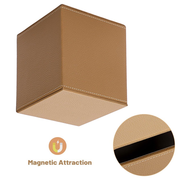 BTSKY PU Leather Squre Tissue Box Cover - Household/Office Cube