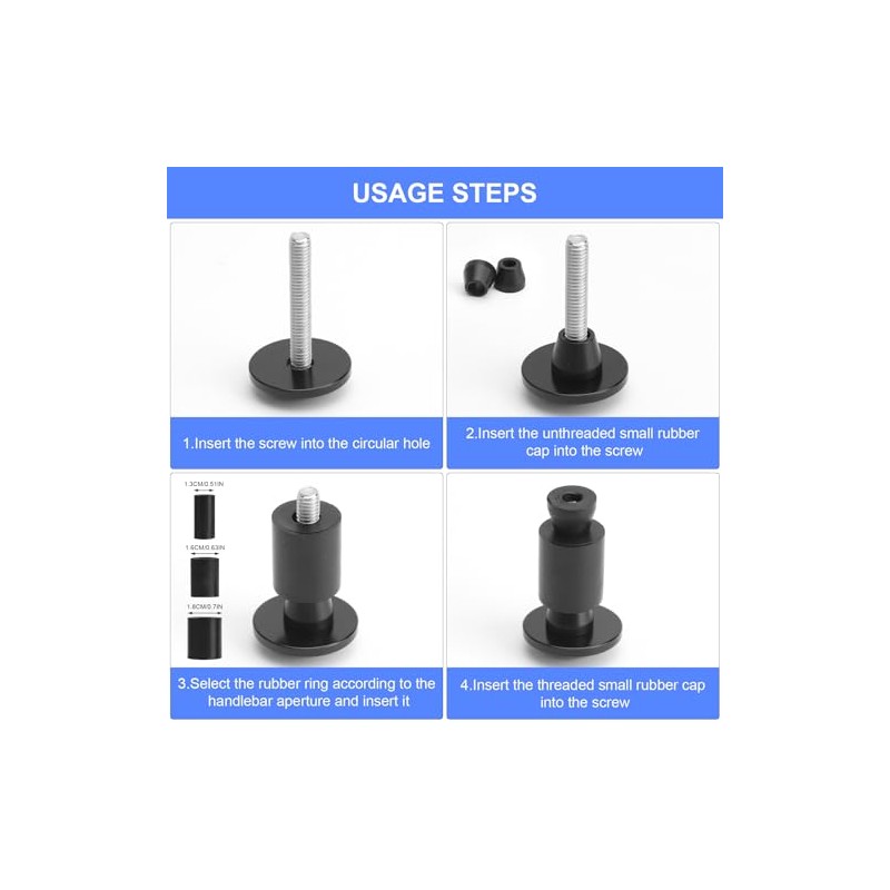 Motorcycle Handlebar Weights Handlebar Ends Motorcycle CNC 22 mm Black