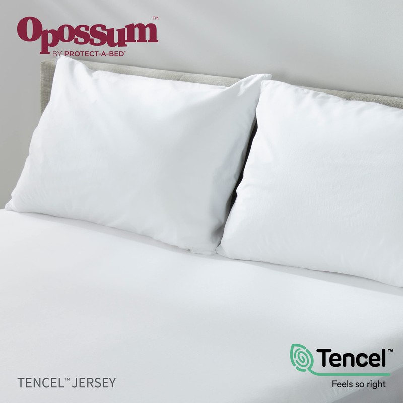 Opossum by Protect-A-Bed Tencel Jersey Waterproof Pillow Protector, Standard Size