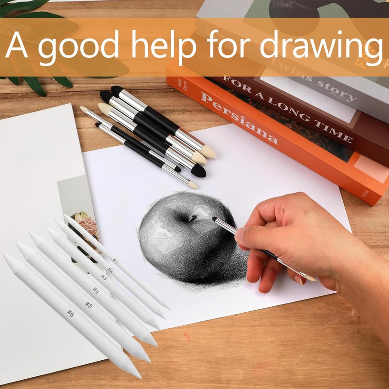 Blending Stumps, 15 PCS Drawing Set Includes 12 PCS Blending