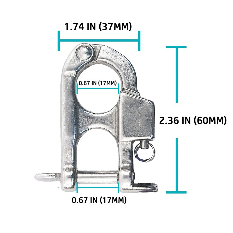 YUSOVE Quick Release Snap Shackle Boat Marine 316 Stainless Steel