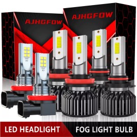 AJHGFOW For Honda CR-V CRV 2015-2021 6000k LED Headlight Hi-Low Beam Fog Light Bulb Kits