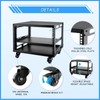 6U Open Frame Server Rack with Wheels Free Standing Network