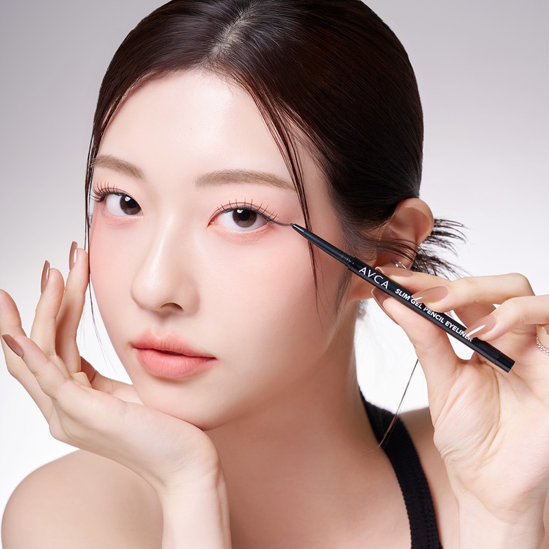 Abka [Abka] Slim gel pencil, soft, easy eyeliner without smearing,