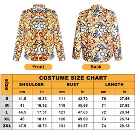 Hippie Costume for Men 6PCS 60s 70s Disco Wigs Outfits Accessories Set Cool Hip Hop 80s Shirts Theme Party