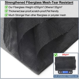 Upgraded Magnetic Screen Door for Sliding & French Doors,Reversible Left Right Side Opening,Heavy Duty Thicker Fiberglass Mesh Bug Door Screen Magnetic Closure,Screen 74.8" x 81",Fits Door to 72"x80"