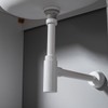 RANDOM Round Bottle P Trap Bathroom Sink 1-1/4,White ABS Plastic
