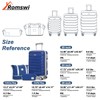 Romswi 20 Inch Carry On Luggage Sets,Lightweight PC+ABS Hardshell Luggage