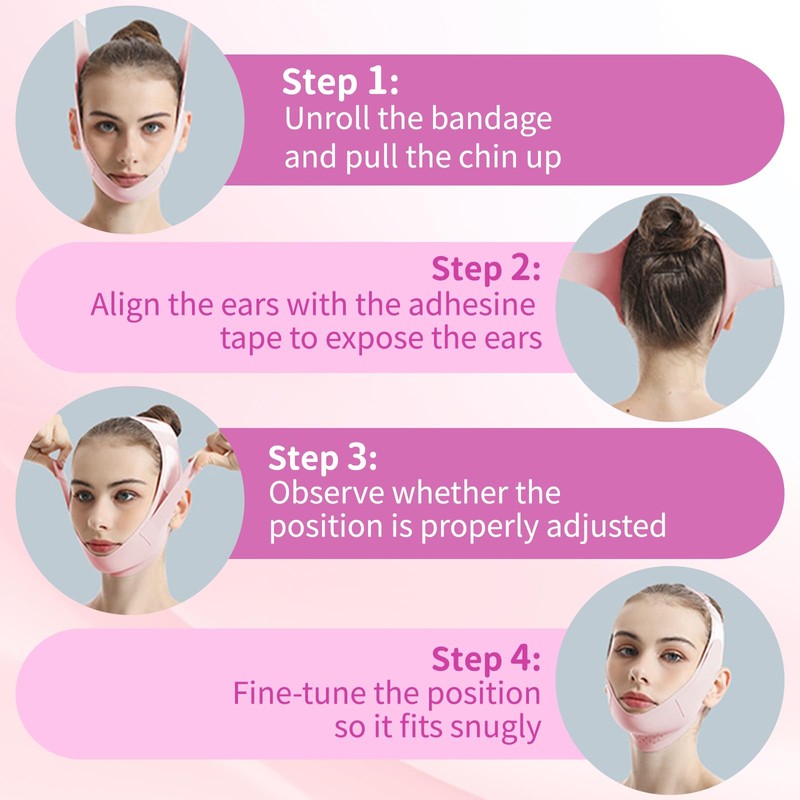 Chin Strap for Sleeping,Reusable V Line Lifting Chin Strap,Jaw Strap,Chin
