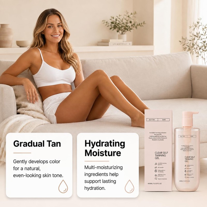400ml Clear Self Tanning Gel, Clear Self Tanning Gel with