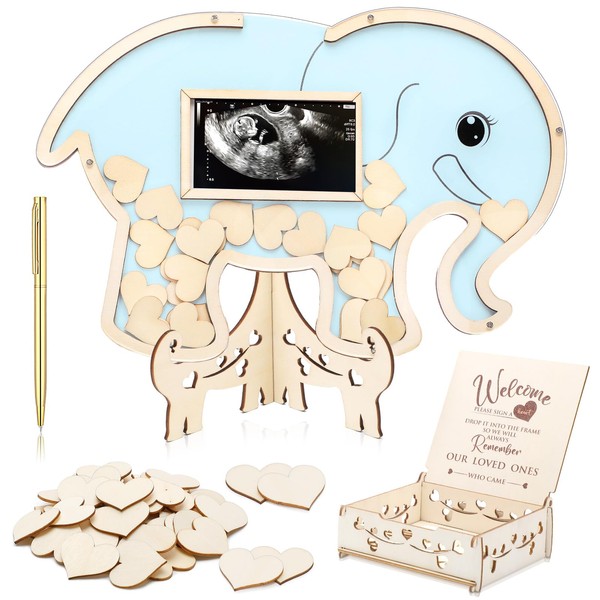 PerKoop 64 Pcs Baby Shower Guest Book Alternatives with Heart