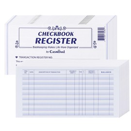 32 Pack Check Registers for Personal Checkbooks, Checkbook Register, Blank Ledger Transaction Log Books for Small Businesses, Track Payments, Finances, Deposits, Debit Card Transactions