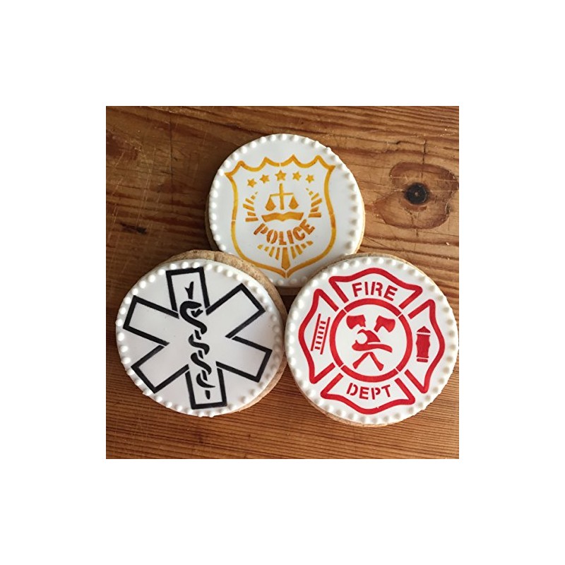 Designer Stencils First Responders Cookie Stencil Set C996 by