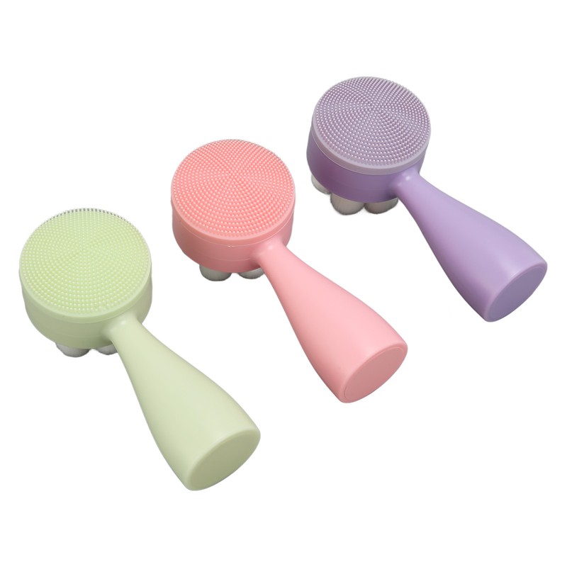 3pcs Facial Cleansing Brush Deep Cleansing Exfoliation Removing Blackhead Massaging