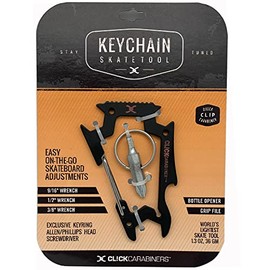 CLICK CARABINER KEY CHAIN SKATETOOL CARABINER SKATEBOARD CARABINER BLACK