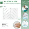 STICKGOO 10 Sheets Thicker Herringbone Peel and Stick Backsplash, 12.6”×9.7”