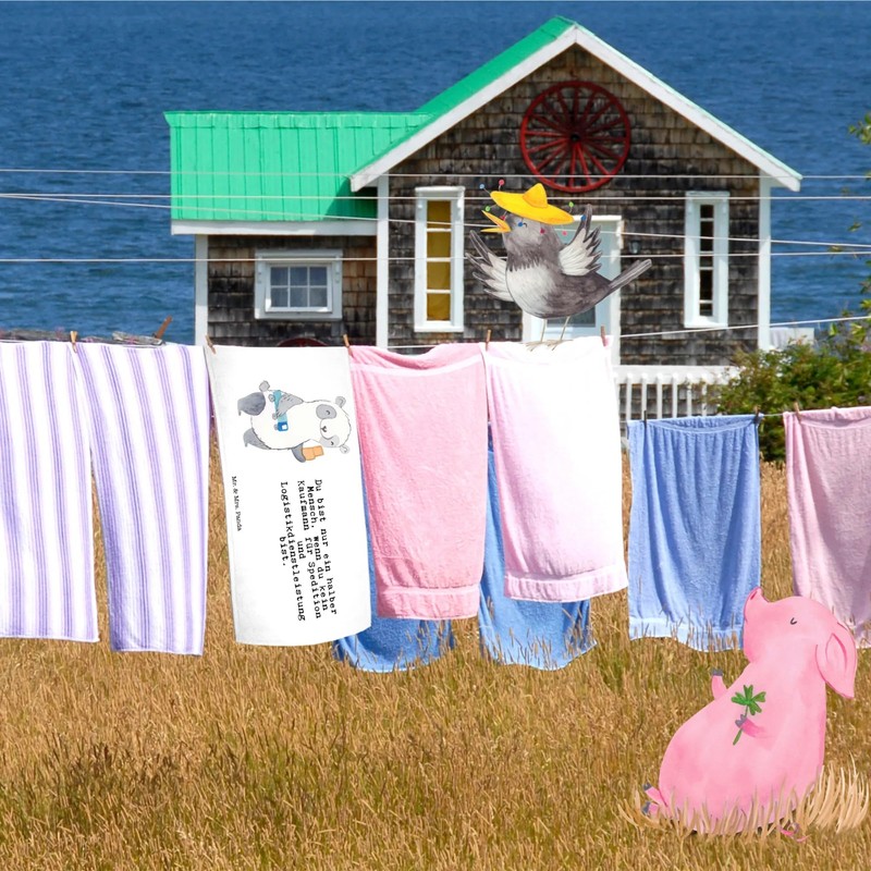 Mr. & Mrs. Panda Guest Hand Towel Merchant for Freight