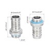 MECCANIXITY Hose Barb Fittings G1/4 x 12mm Thread Male Aluminum