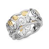 TJC Leaf Band Ring for Women in Yellow Gold and