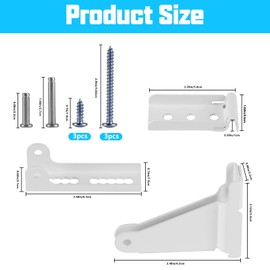 Storm Door Closer Bracket Kit,White Reinforced Screen Door Closer Replacement Parts Compatible with Andersen Emco Larson Pella Storm Door Replacement Parts, Compatible with 40201 Door Repair Kit