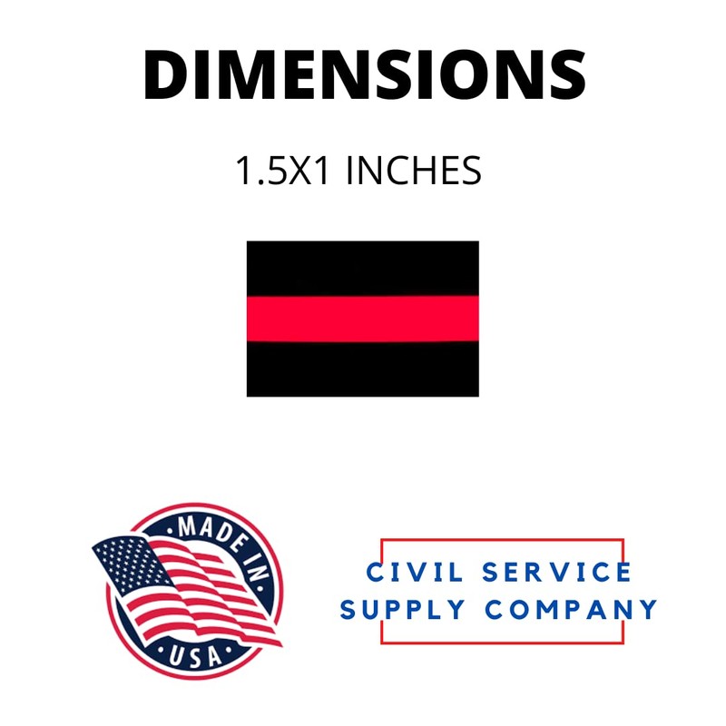 Thin Red Line Decal 1.5" SMALL (For License Plate Application)