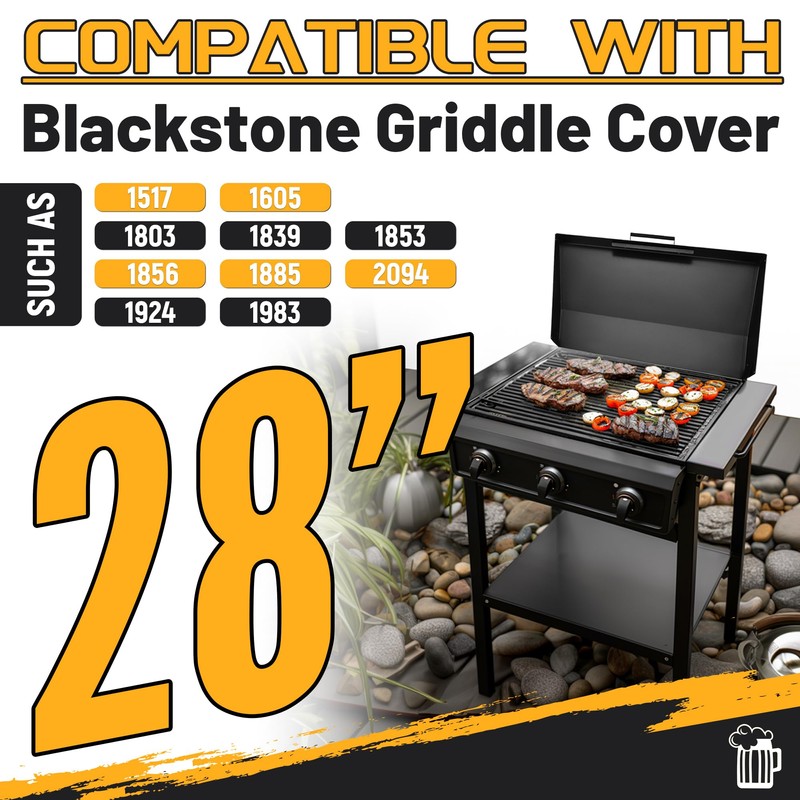 Kojem Hinged Lid Griddle Cover Compatible with 28 inch Blackstone
