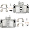 BRAKEUS Front coated Brake Caliper + Ceramic Pads fit for