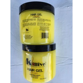 KALIVE NEW 2 PACK KALIVE HAIR GEL FOR MEN  NO FLAKES NO ALCOHOL STRONG HOLD 16 OZ EACH