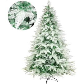 Jardimex - Arbol Navidad Artificial 190cm Verde Nevado 780 Puntas PVC Acero Base Incluida Diseno Frondoso Decoracion Navidena Hogar Sala Oficina