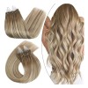 Ugeat Extensiones Cabello Natural Balayage Color Marrón 14in 50gr