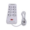 8 Way Power Strip USB C European Socket Desk Wall