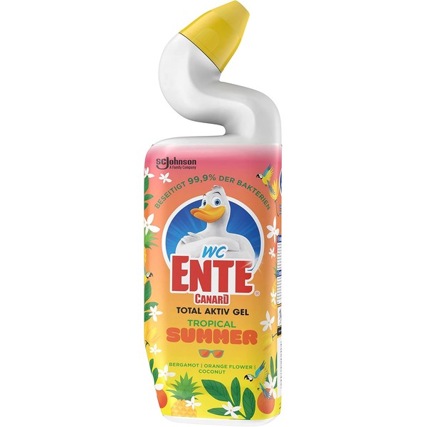 WC-Ente Total Active Gel Liquid Toilet Cleaner Tropical Summer 750ml