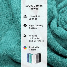 Caleffi 3X Small Bath Towel Set, 40 x 60 cm, 100% Soft and Absorbent Cotton for Bathroom, Face and Daily Use, Bidet Towels, Wash-resistant Guest Towel