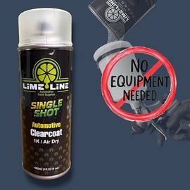 LiME LiNE 1K High Gloss Clear Coat Automotive Spray Paint/Aerosol, Fast Drying, Acrylic Urethane Clearcoat (Pack of 2)