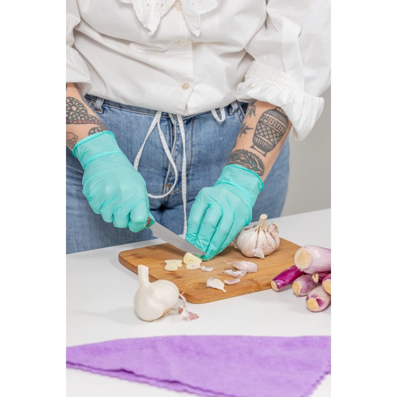 Bayeco Vitaguante Disposable Nitrile Gloves, Biodegradable, Small, Pack of 10,