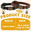 2 Pcs Retro Leather Cat Collar for Boy Cats, Adjustable