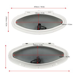 Boat Portlight Window Made of Stainless Steel AntiAging Oval Porthole Design Suitable for Boat, Yacht, Ship, and RV Provides a and Stylish Window Option for Marine