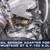 GlowShift Oil Pressure/Temperature Sensor Thread Adapter Compatible with Ford Mustang
