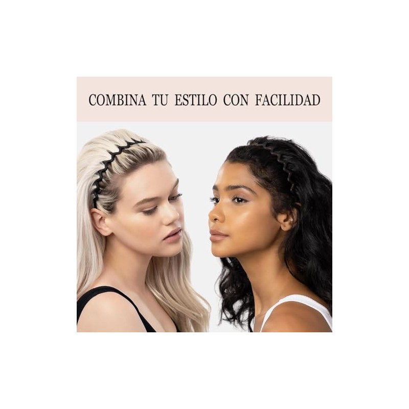 GeorgeX Diadema Ondulada, 2 Piezas Diademas Zigzag para Mujeres y