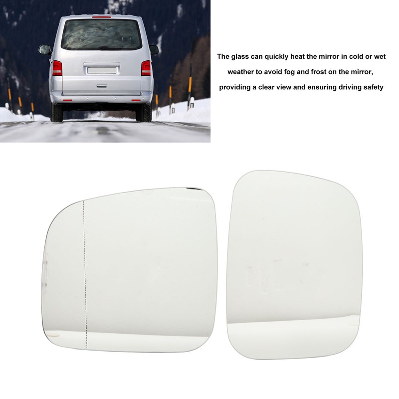 1 Pair Rearview Mirror Heated Glass 7E1857522 Left Right Replacement