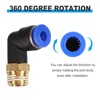 PATIKIL 1/8" Push to Connect Fitting 2 Pack PT Male